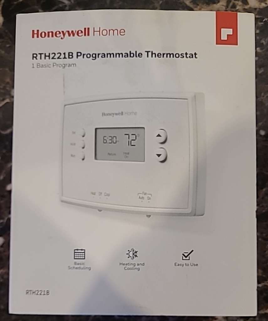 Honeywell 1-Week Programmable Thermostat (RTH221B1039)*401-8(MISSING PARTS) gallery