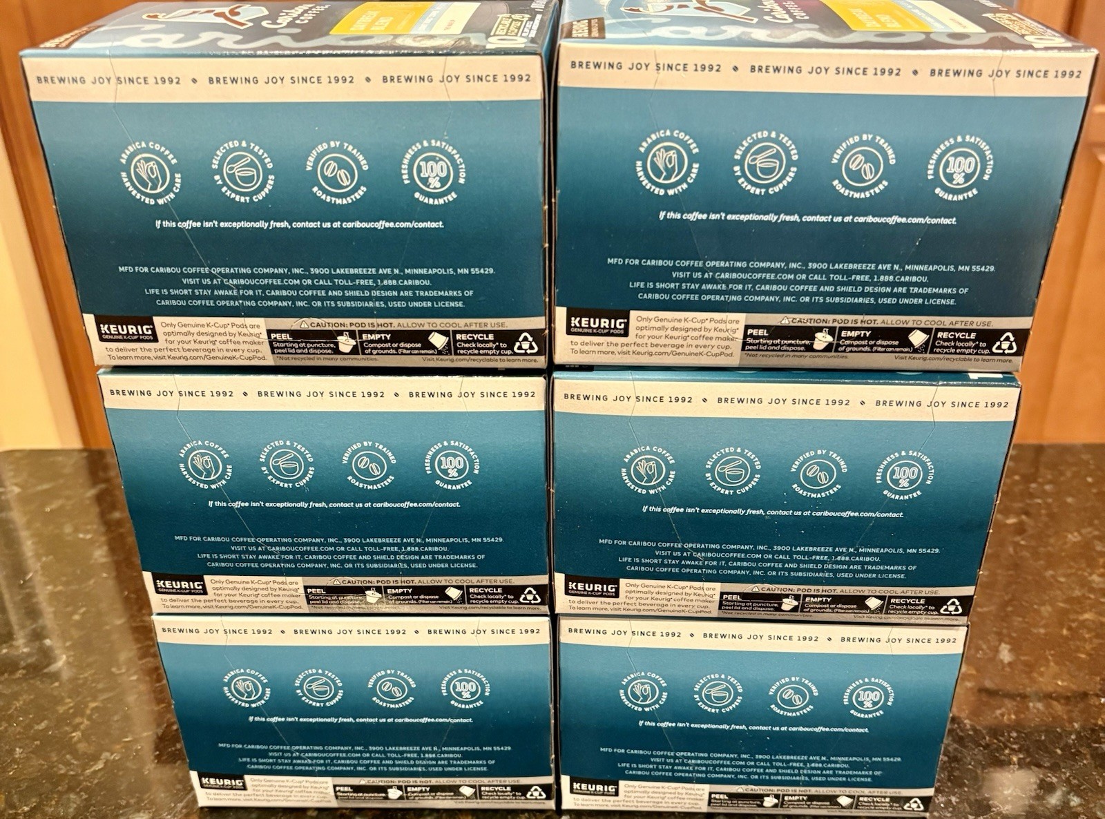 Caribou Daybreak Blend Light Roast Coffee K Cup Pods 60 Count Case Date 8/2026 gallery
