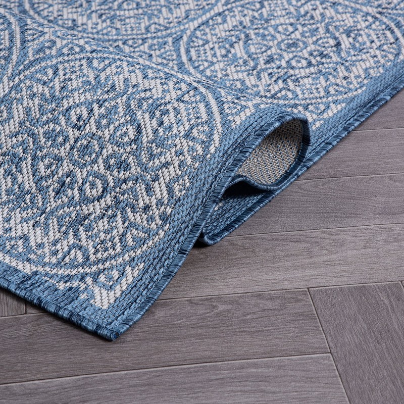 Rugshop Outdoor Rug Runner Transitional Floral Circles Indoor Outdoor Rugs 2x7 gallery