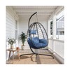 ALAULM Foldable Egg Chair with Stand, 485LBS Capacity Wicker Rattan Hammock S... gallery