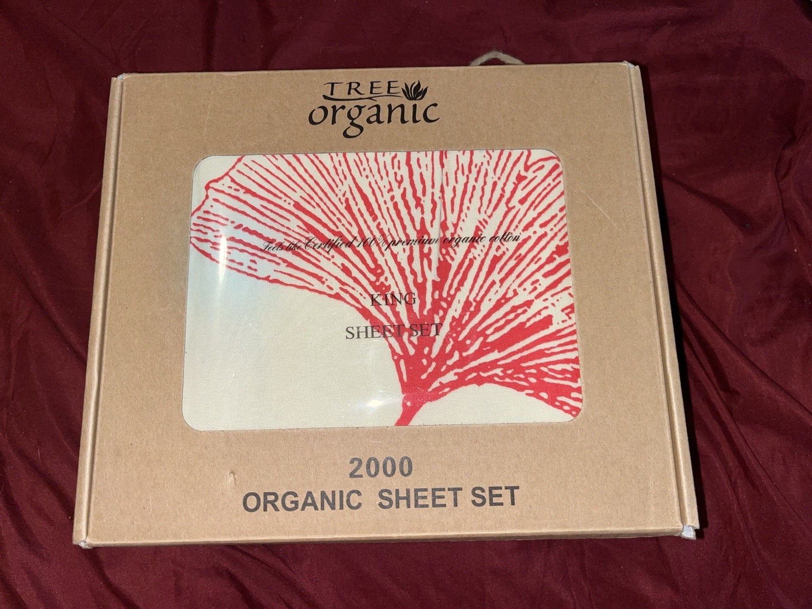 Tree Organic King 2000 Thread Count Cotton Sheet Set, Botanical, Breathable gallery