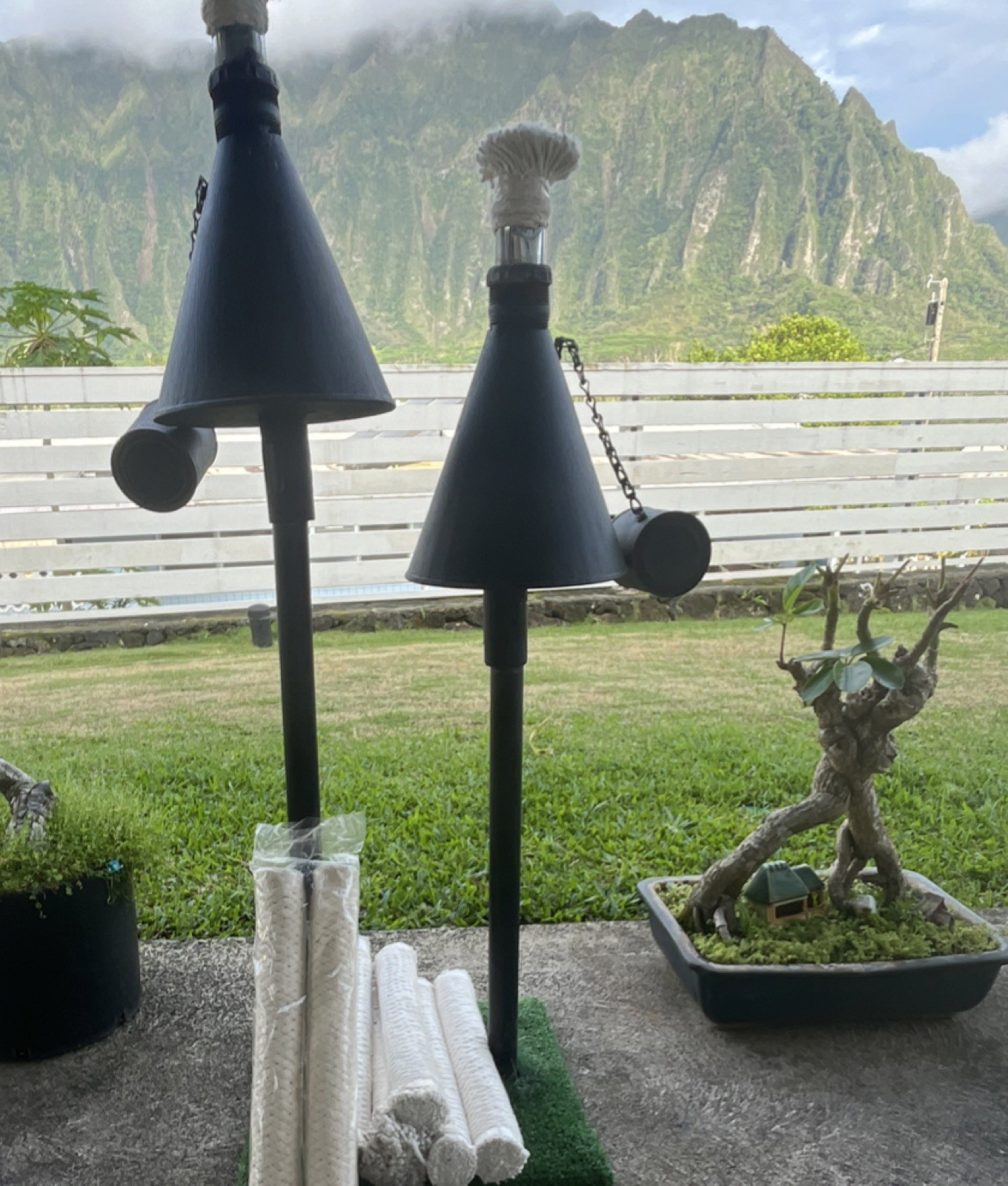 Super Long Burning Cotton /FiberGlass Tiki Torch Wicks, 12" Length, 1.5” wide gallery