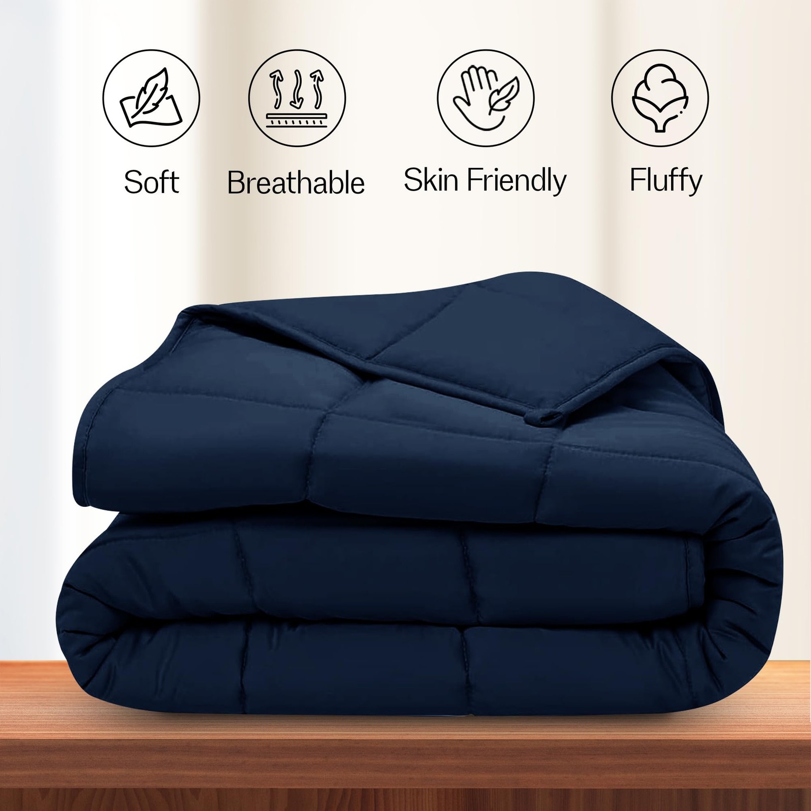 Lux Decor Collection Queen Comforter - Quilted Duvet Insert with Corner Tabs - B gallery