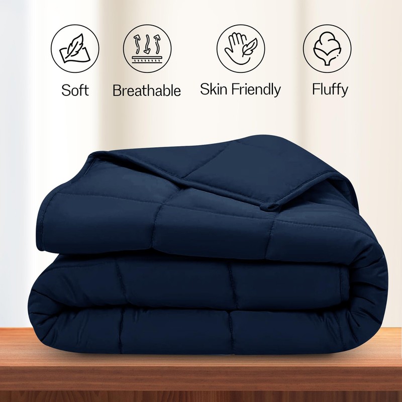 Lux Decor Collection Queen Comforter - Quilted Duvet Insert with Corner Tabs - B gallery