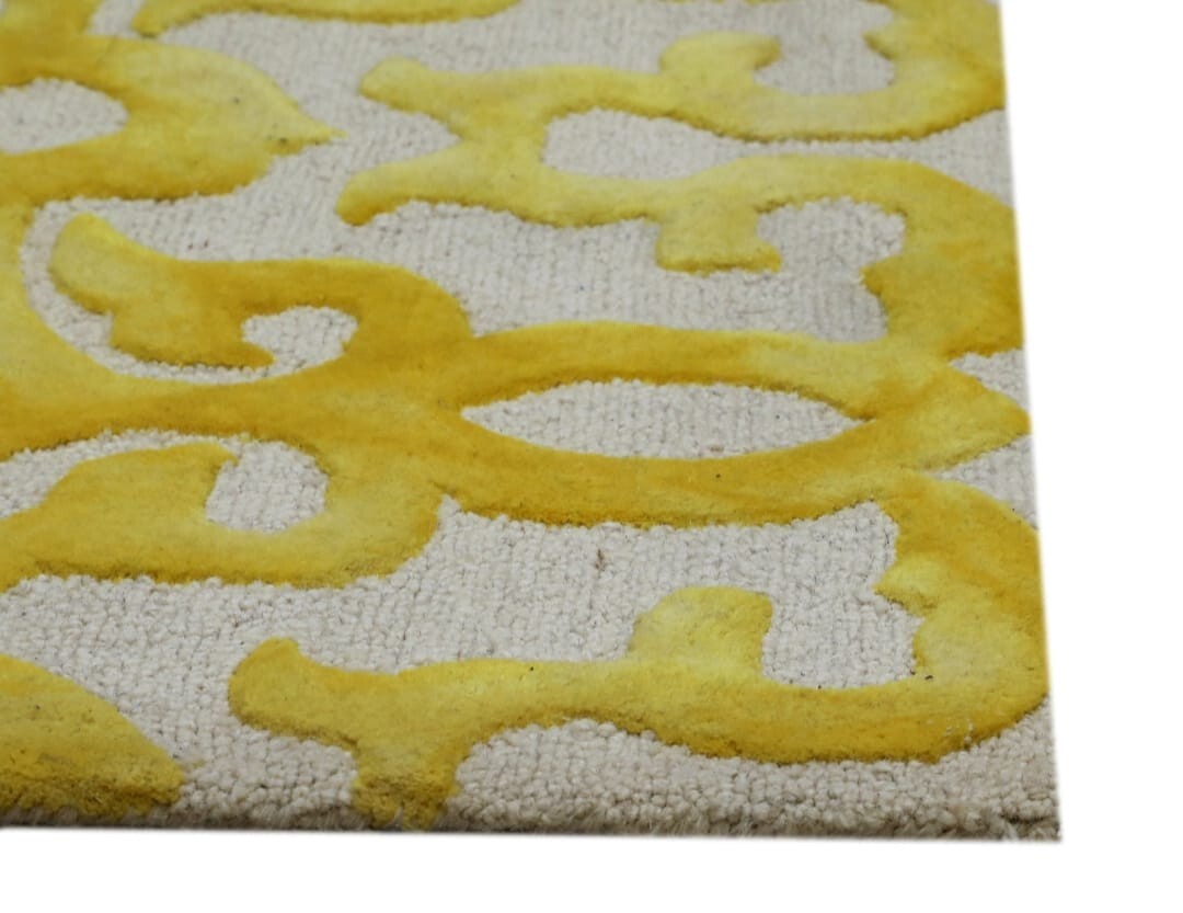 Beautiful Loop+Cut Pile Rug With Silk Embroidery gallery