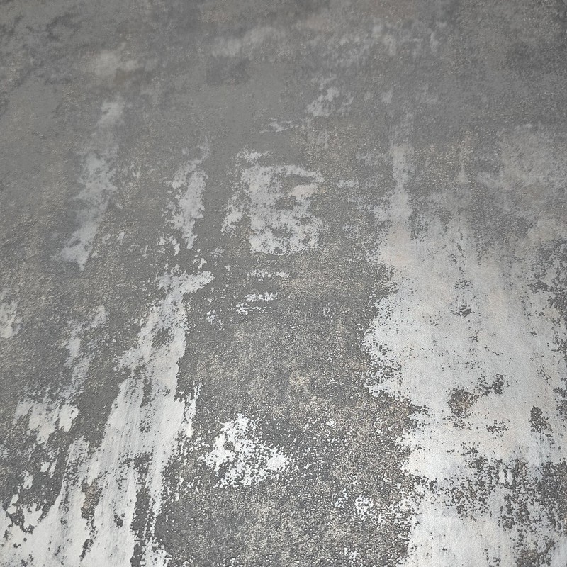 Rustic distressed gray silver steel metallic Textured faux Concrete Wallpaper 3D gallery