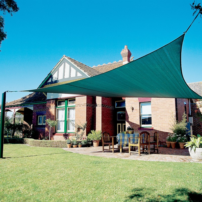 2-12 ft Right Triangle Sun Shade Sail Green Shelter Cover Outdoor Pool Garden gallery
