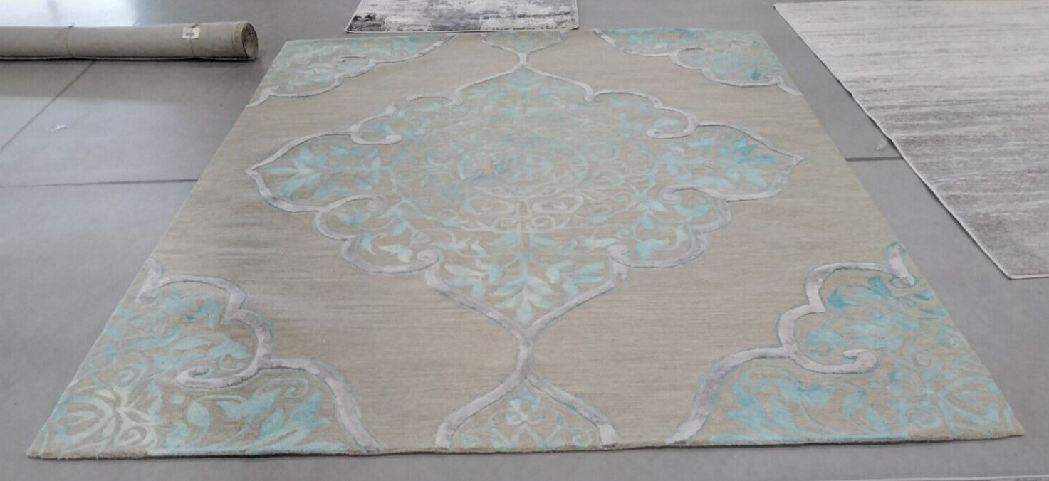 GREY / TURQUOISE 8' X 10' Damaged Rug, Reduced Price 1172722147 DDY510C-8 gallery