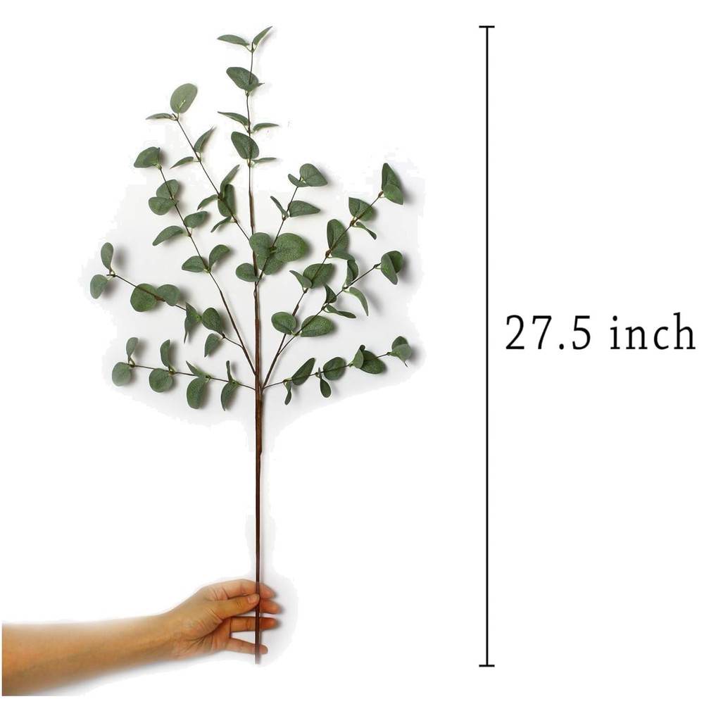 Home Party Wedding Decor Eucalyptus Leaf Spray - 12 Pcs
