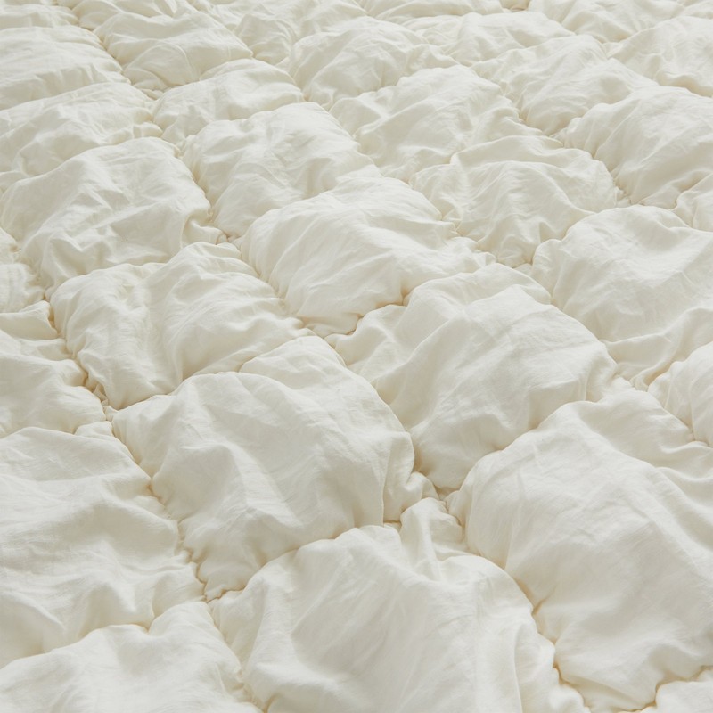 Ultra Soft 3D Bubble Gauze Comforter Set Textured Cloud Quilt Bedding w/ Shams gallery