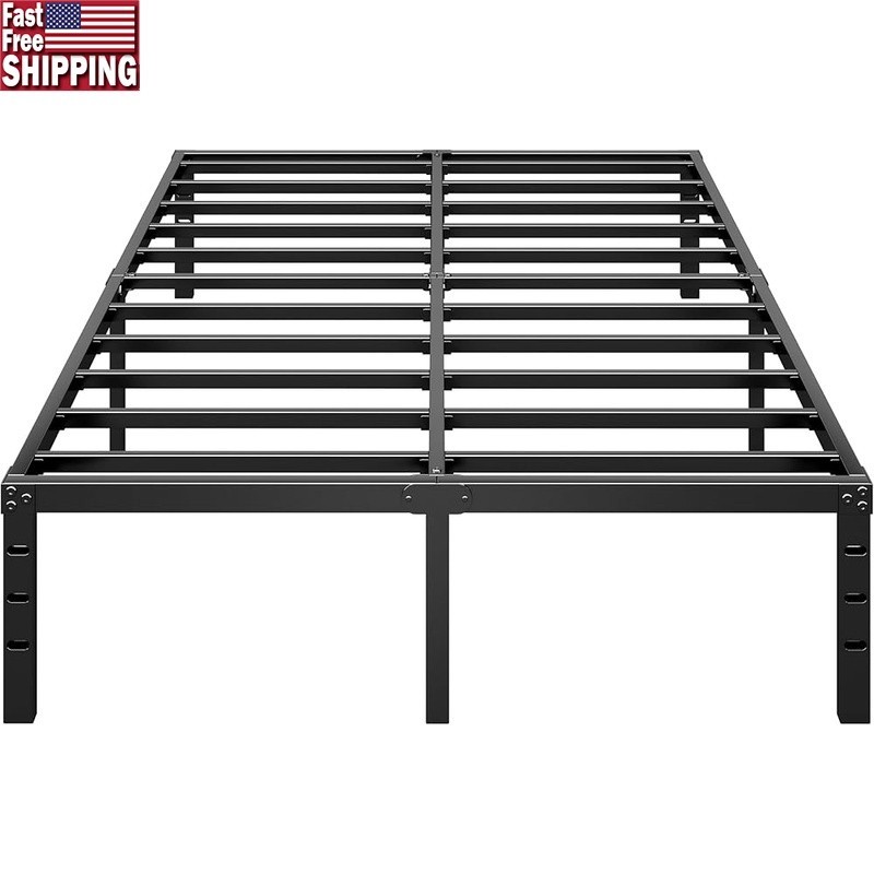 Metal Platform Bed Frame Sturdy Easy Assembly Under Bed Storage Squeak Resistant gallery