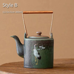 Ceramic Teapots Crane Pottery Tea Pot for Tea Lovers