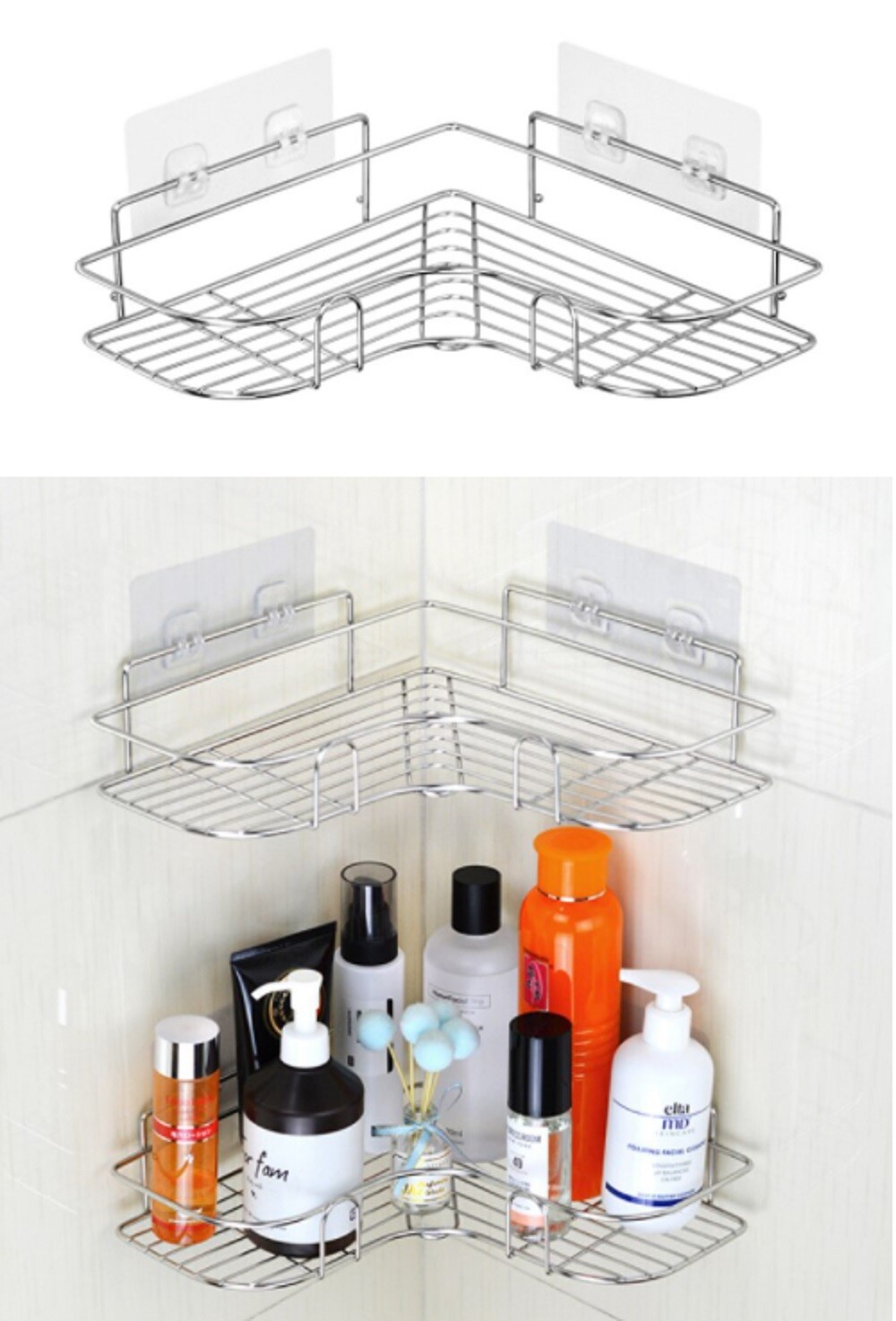 Triangular Corner Shower Caddy - Bath Storage Organizer Shelf, Bathroom Holder gallery