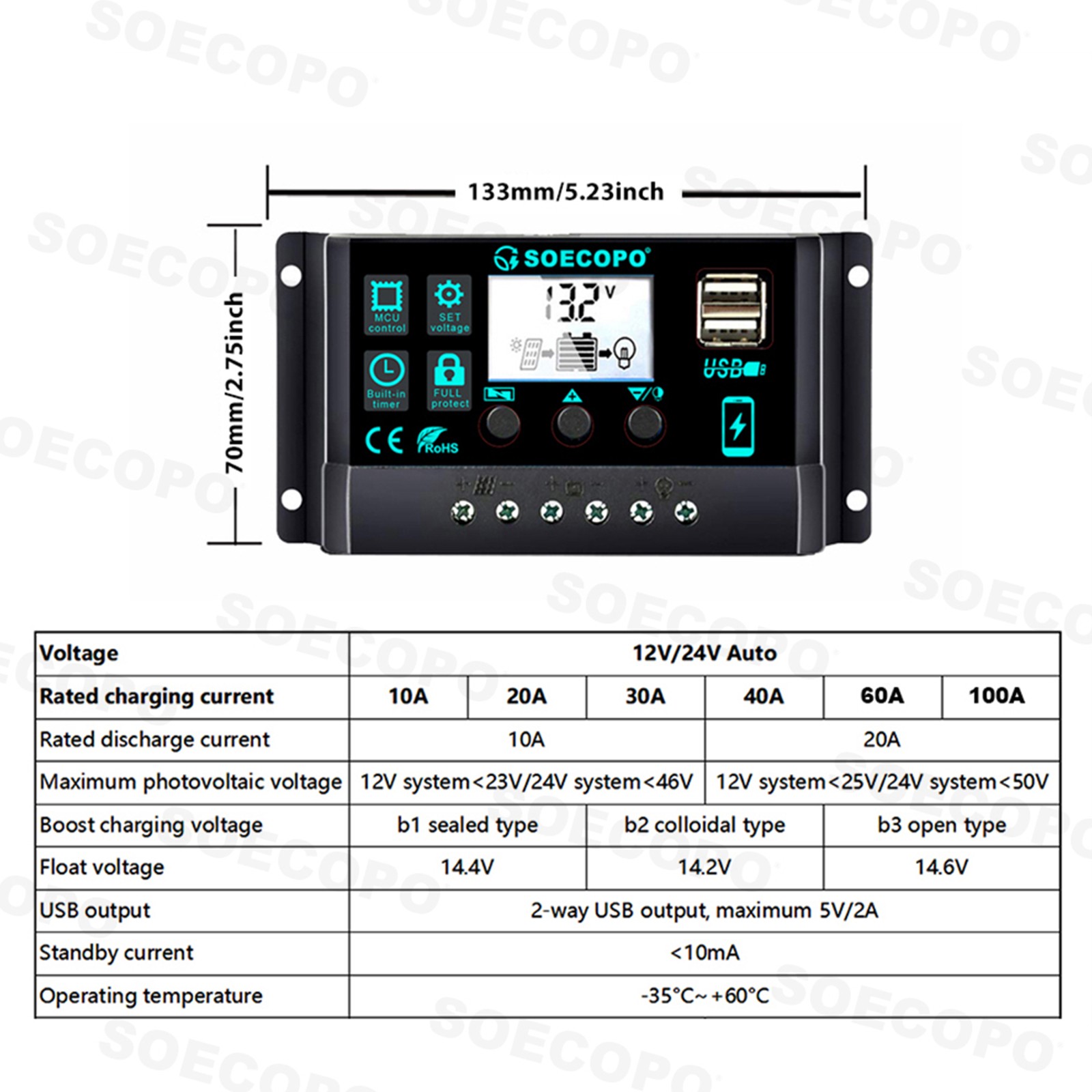 Complete 7000W Off-Grid Solar Kit 7000W Inverter 2pcs 300W Solar Panels 110V/220 gallery