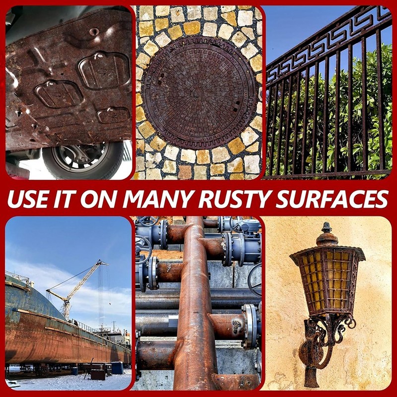 PERMANENT RUST CORROSION UV PROTECTION BLACK PAINT COATING AUTOMOTIVE HOME 32 OZ gallery