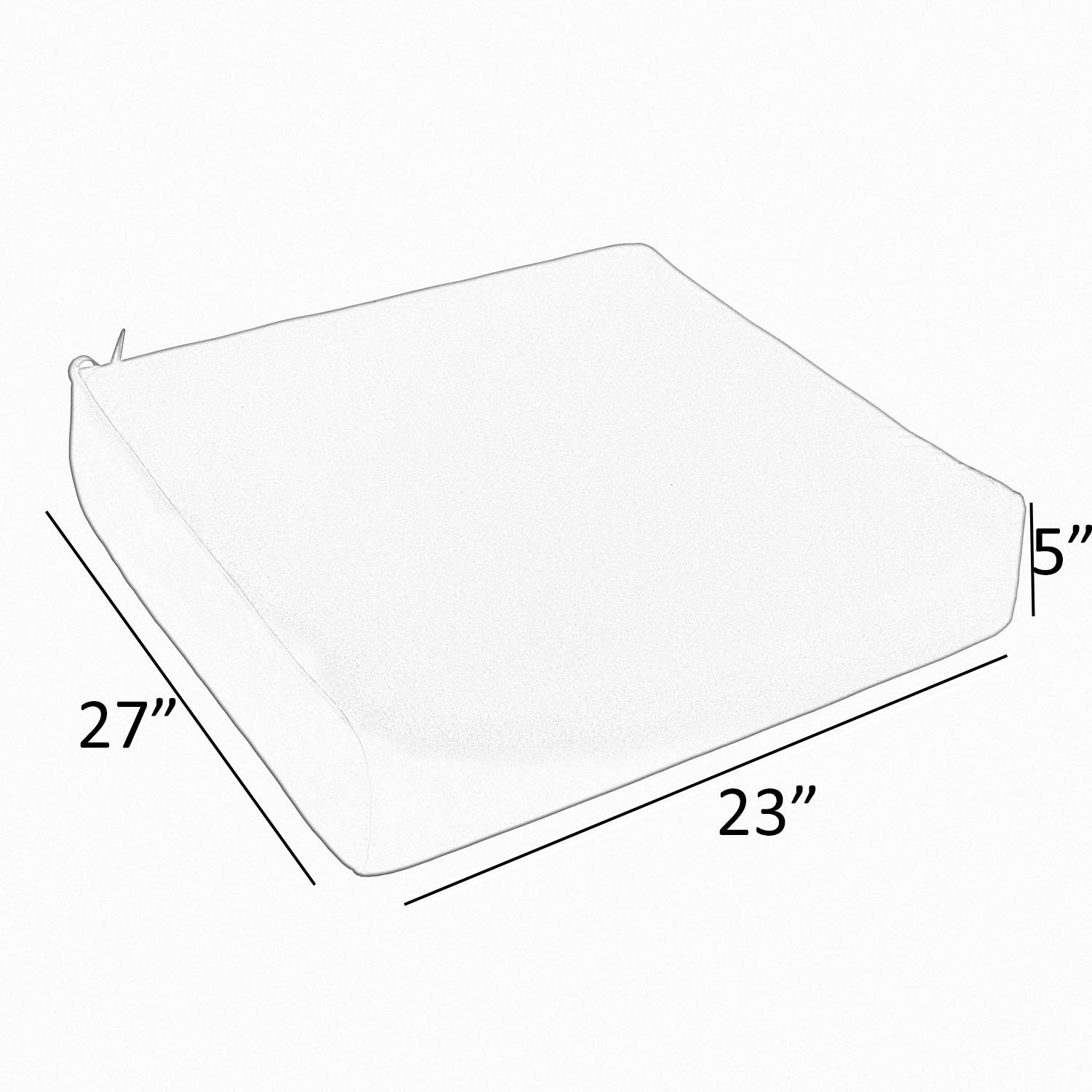 Trupedic - Deep Seating Cushion with Round Front, 23 in x 27 in x 5 in, Natur... gallery