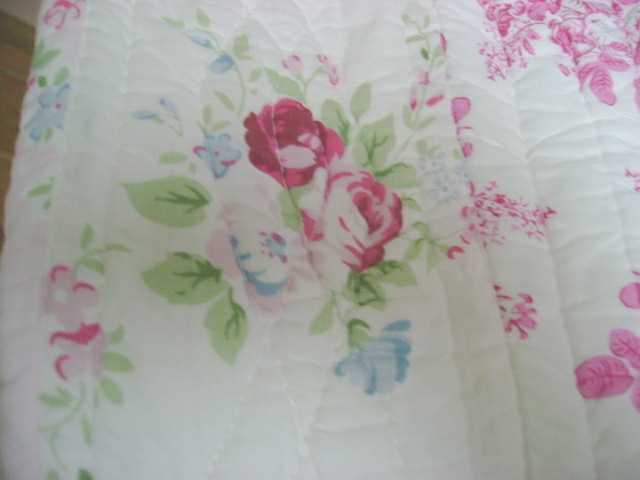 SHABBY COTTAGE PATCHWORK PINK ROSES LIZZY CHIC QUEEN QUILT SET 3 PC gallery
