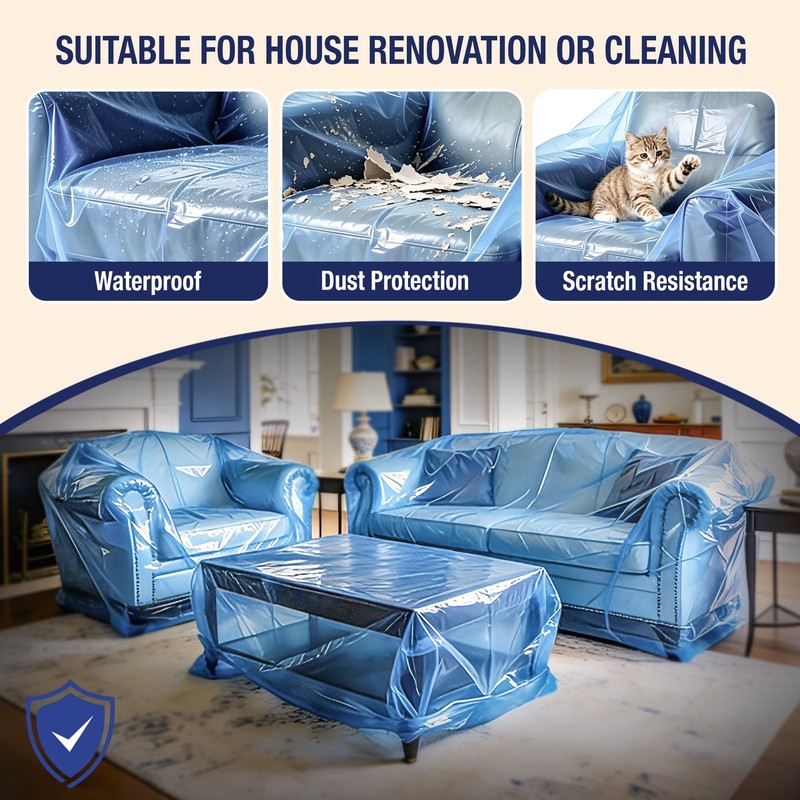 Extra Large Sofa Moving Cover for Storage Transportation, Sofa Couch Clear Pl... gallery