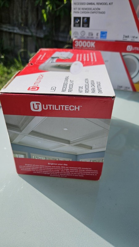 Utilitech 3" Integrated LED Warm White Recessed Gimbal Remodel Kit X3 gallery