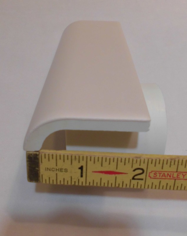 1 pc. Matte *Soft Pink* Ceramic Radius/Mudd Cap Bullnose Trim Florida Tile, New gallery