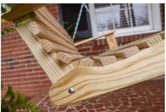 Solid Pine Chain Swing 450 Lbs Capacity (26in×51in×25in) - PALMETTO CRAFT gallery