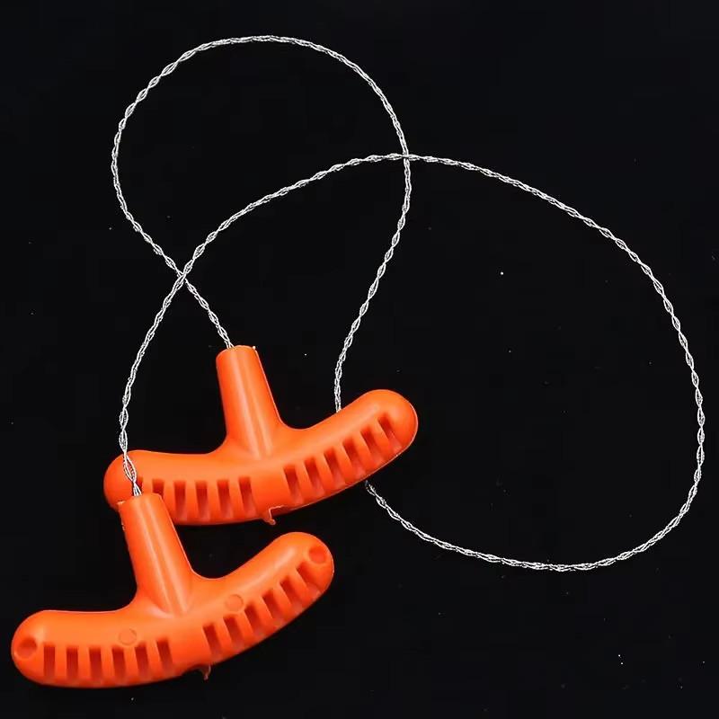 High-Quality Multi-Purpose Mini Pocket Wire Saw Stainless Steel Wire Saw Orange gallery