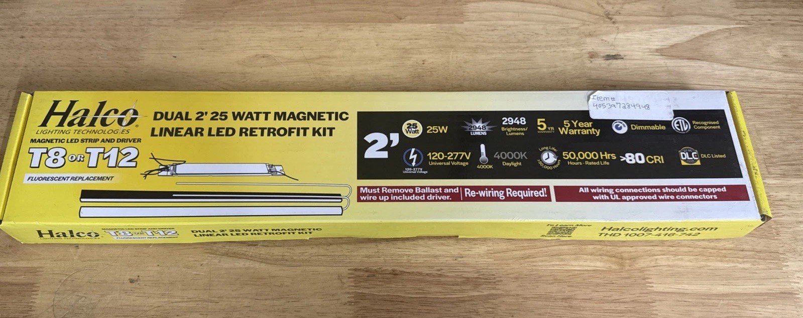 Halco Dual 2' 25 Watt Magnetic Linear LED Retrofit Kit (New) gallery
