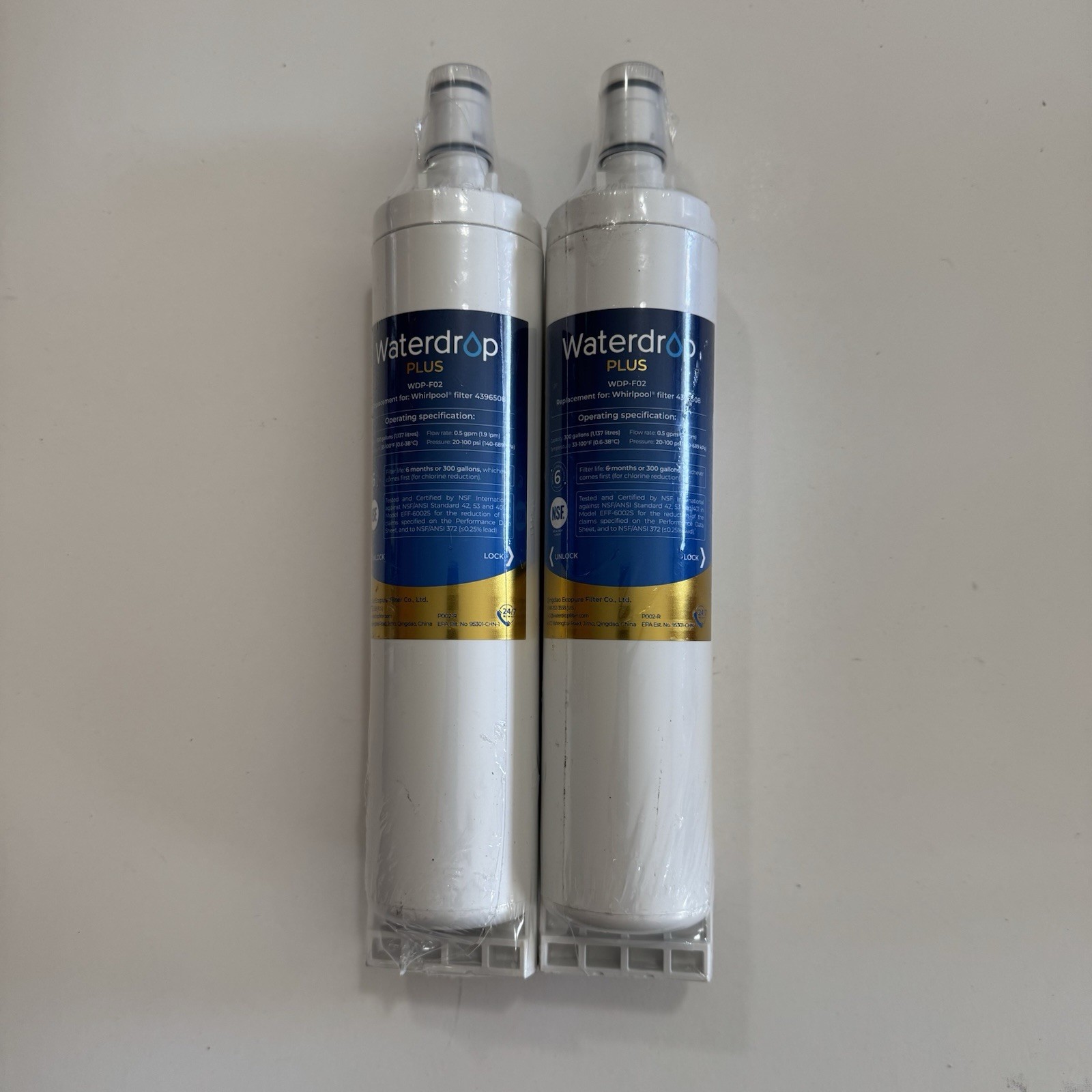 Waterdrop Plus WDP-F25 Water Filter Replacement 300 Gallons 2 Pack New E45 gallery