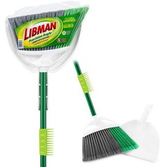 Precision Angle Broom and Dust Pan Green / White Clean Fibers Comb