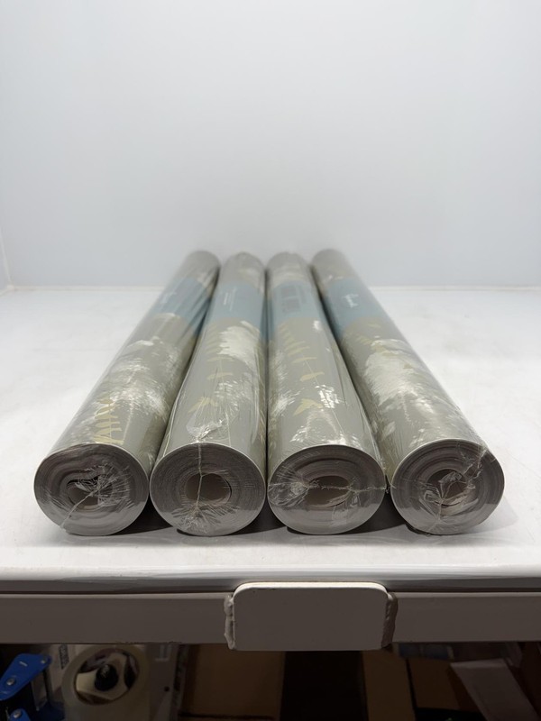 4 New Rolls Tempaper Elements Self-Adhesive Wallpaper Flock-Storm Gray Metallic gallery