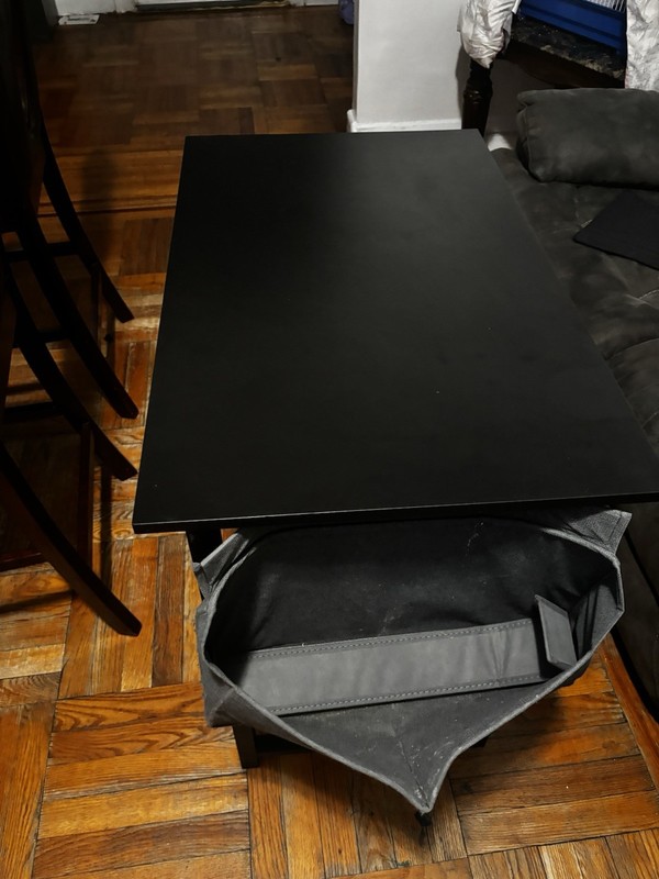Black Rectangular Desk Table, 40 in L x 19 in W x 29 in H gallery
