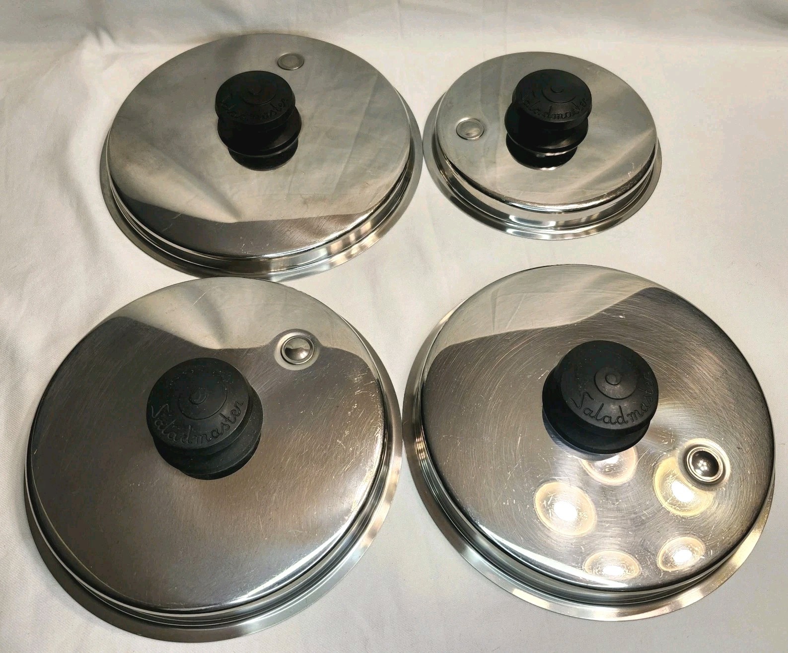 Vintage Saladmaster Pan Vapo Steam Vented Lids Only Replacement Lot Of 4 gallery