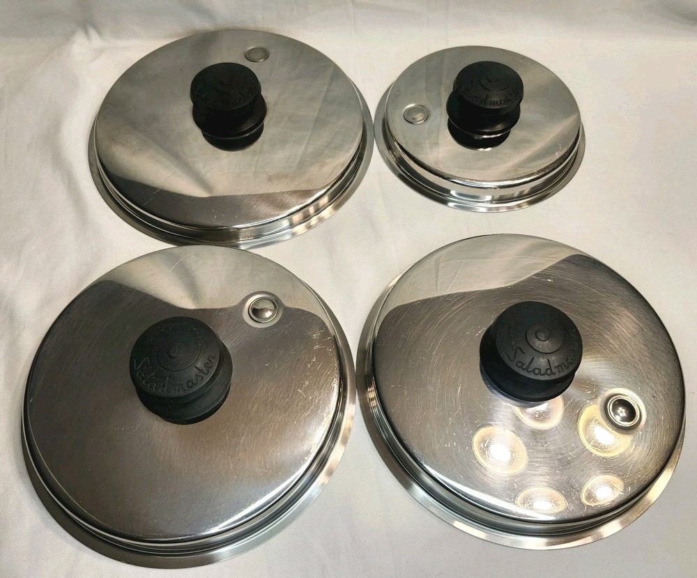 Vintage Saladmaster Pan Vapo Steam Vented Lids Only Replacement Lot Of 4
