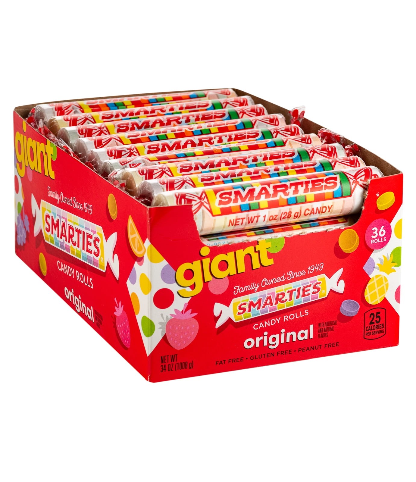Smarties Candy Rolls, Giant, 36 Count Allergen Free new gallery