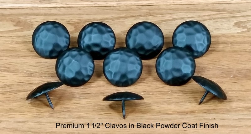 Clavos, Round, Hammered - Distressed, Premium Grade, 1 1/2 Inch Diameter, Matte gallery