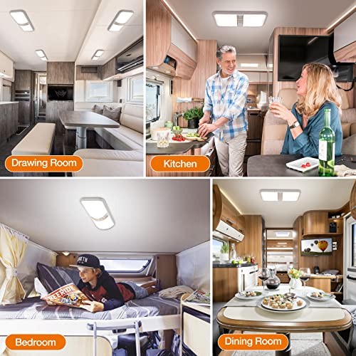 RV Lights Interior, 12 Volt Led Lights 1000LM, Camper Lights 8W, RV Led 2PACK gallery