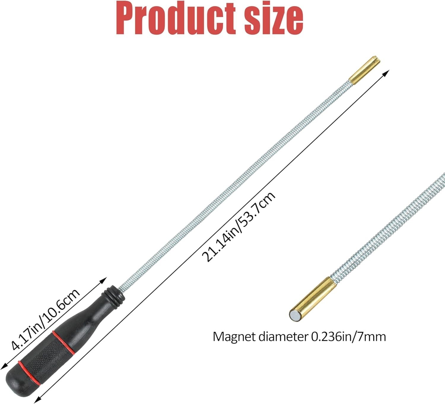 2Pcs Flexible Magnetic Pickup Tool, Bendable Magnet Pickup Tool Sweeper Mechanic gallery
