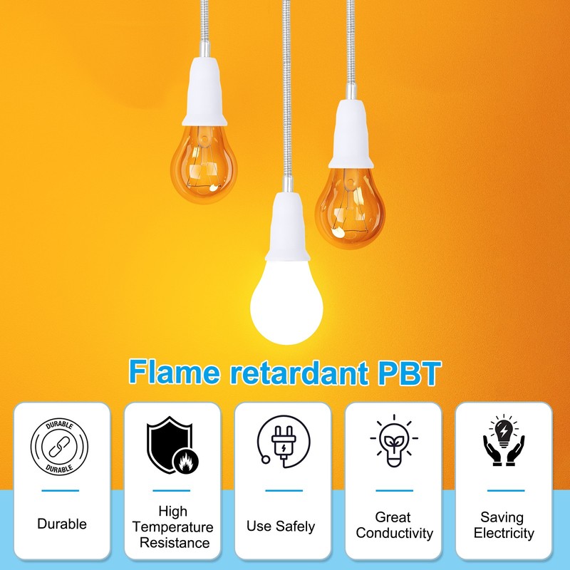 23.6 Inch E26/E27 Light Socket Extender for Medium Screw Base White gallery