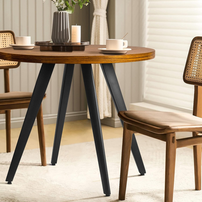 Round Dining Table, Small Dining Table for 2, 31.5" round Table, Mid-Century Mod gallery