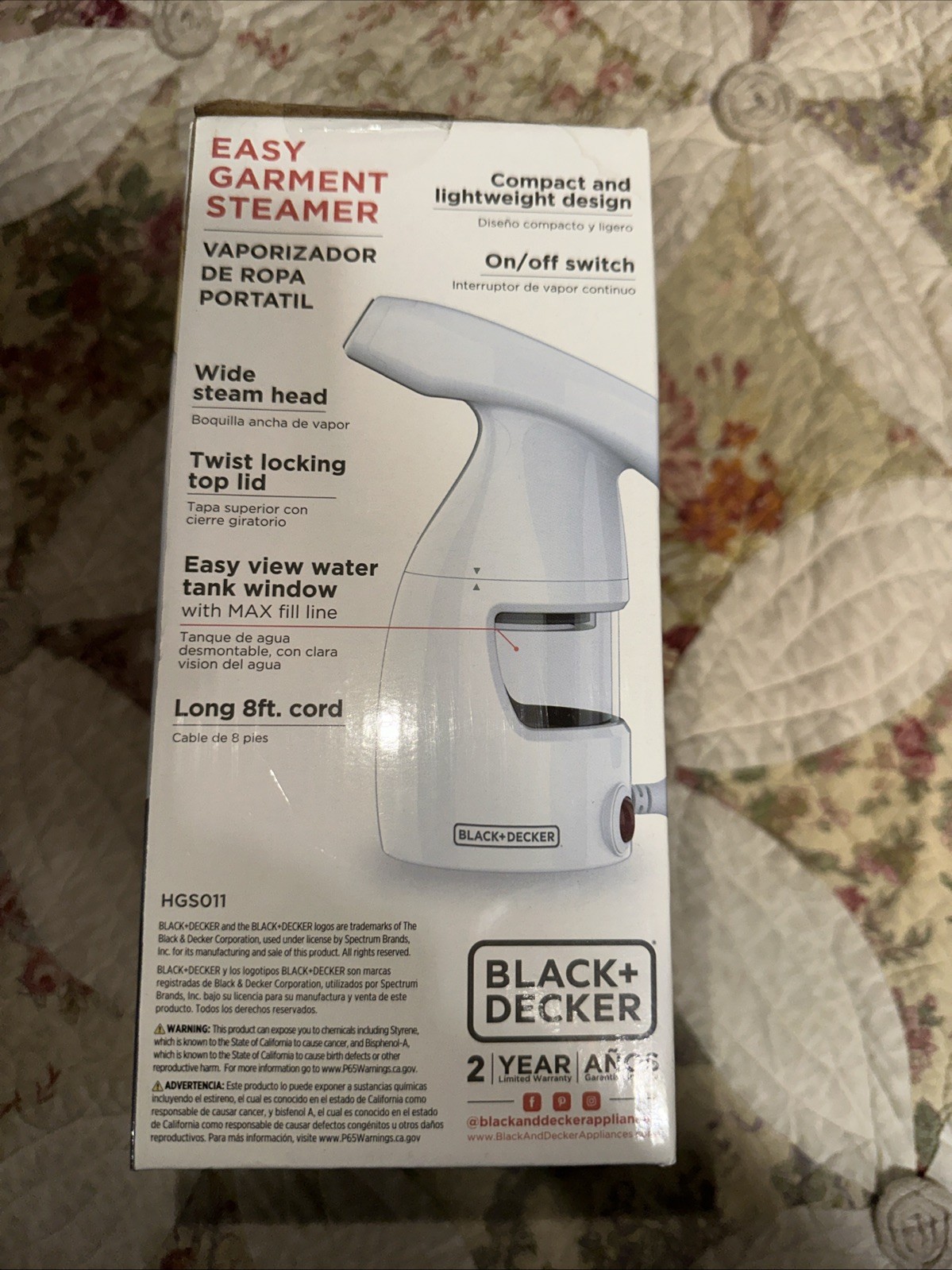 BLACK+DECKER Easy Garment Steamer BRAND NEW gallery