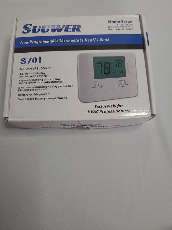Non-Programmable S701 thermostat for Home 1 Heat/1 Cool Single Stage HVAC gallery
