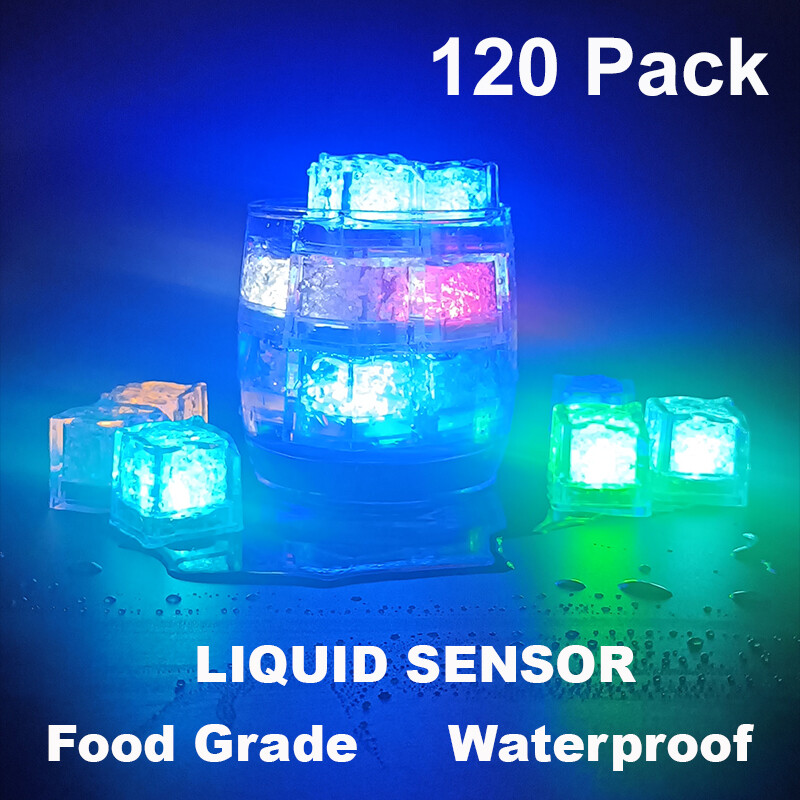 120X Bar Glowing LED Ice Cubes Flash Light For Party Wedding Wine Glass Decorate gallery