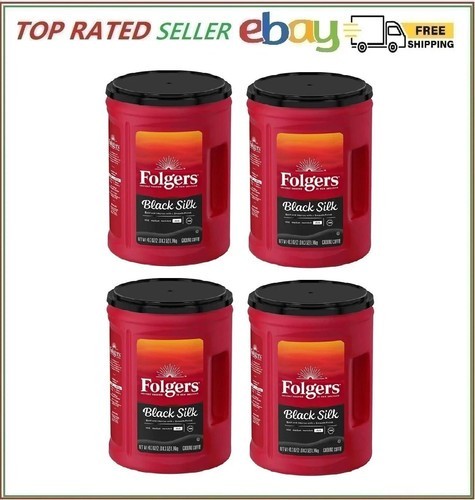 4 Pack - Folgers Dark Roast Ground Coffee, Black Silk, 40.3 oz. gallery