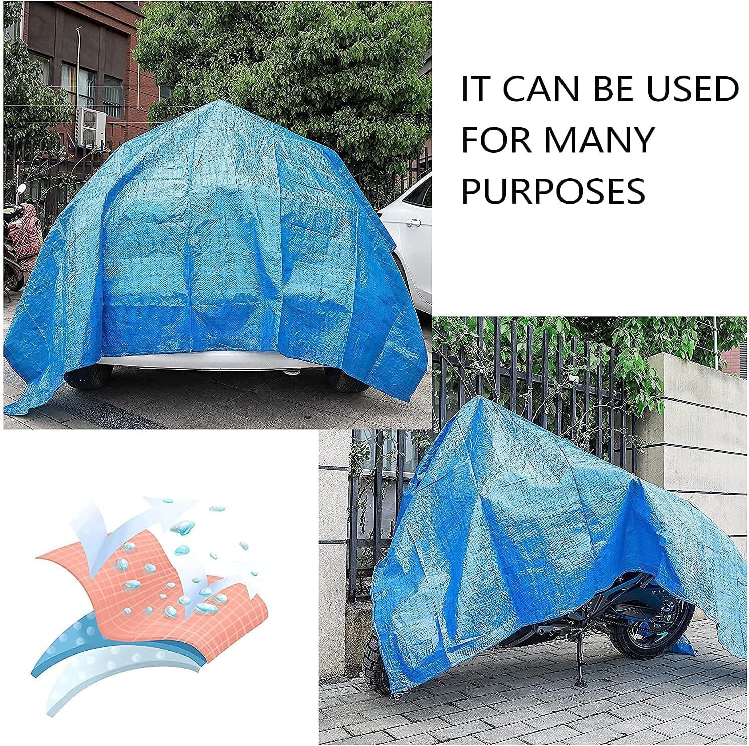 Swimming Pool Ground Cloth 11 x 7.8 Ft Rectangular Waterproof PE Liner codree gallery