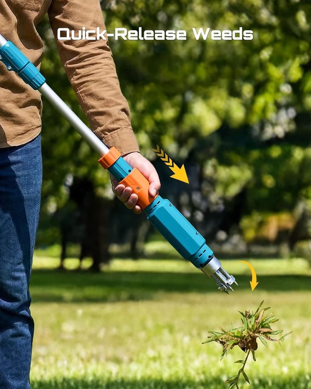 2026 Upgraded Electric Weed Puller Tool, 20V Battery Powered Stand Up Weeder wit gallery