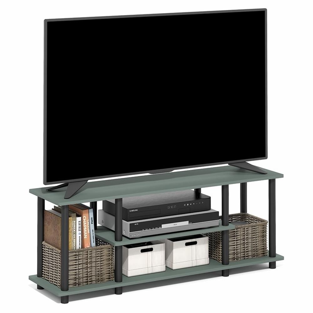 Pemberly Row 3-Tier TV 3D Entertainment Center up to 50 Inch in Sage Green gallery