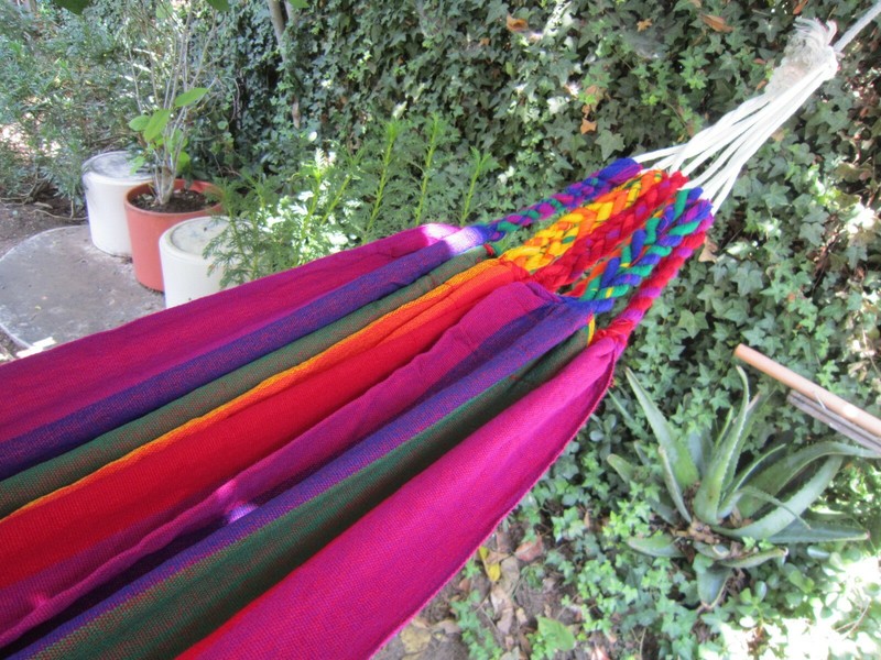 NEW FOLDABLE HANDMADE HAMMOCKS MADE IN ECUADOR MULTICOLOR COTTON CANVAS gallery