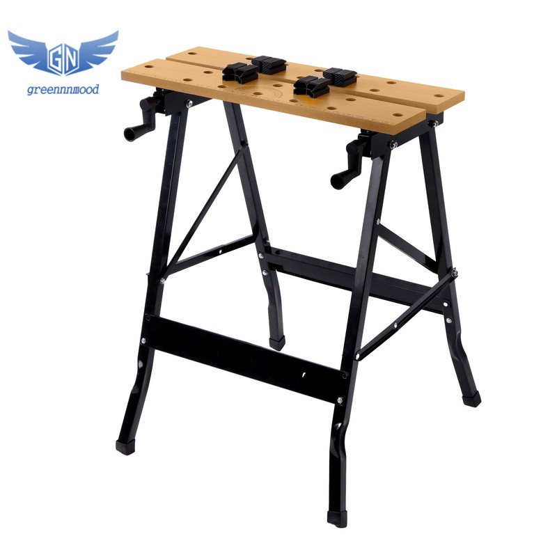 220lbs Capacity Adjustable Folding Workbench with Built-in Ruler & Protractor gallery
