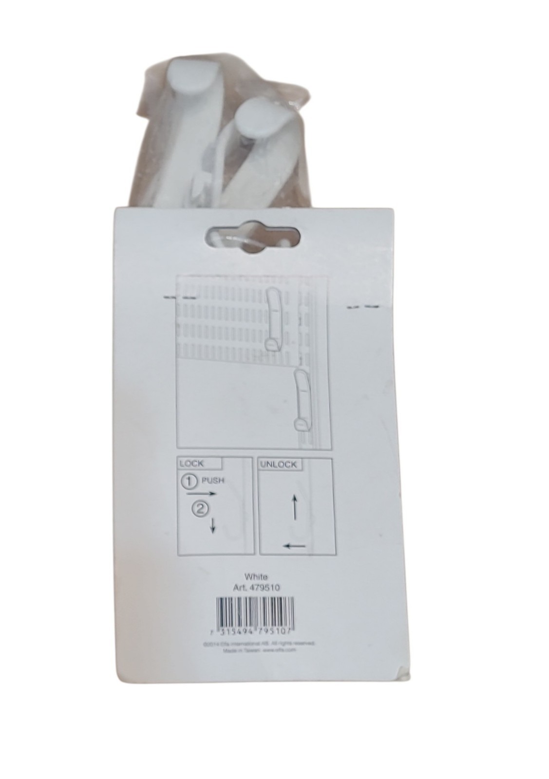 Elfa Utility 4" Basic Double Hook Pkg 3 gallery