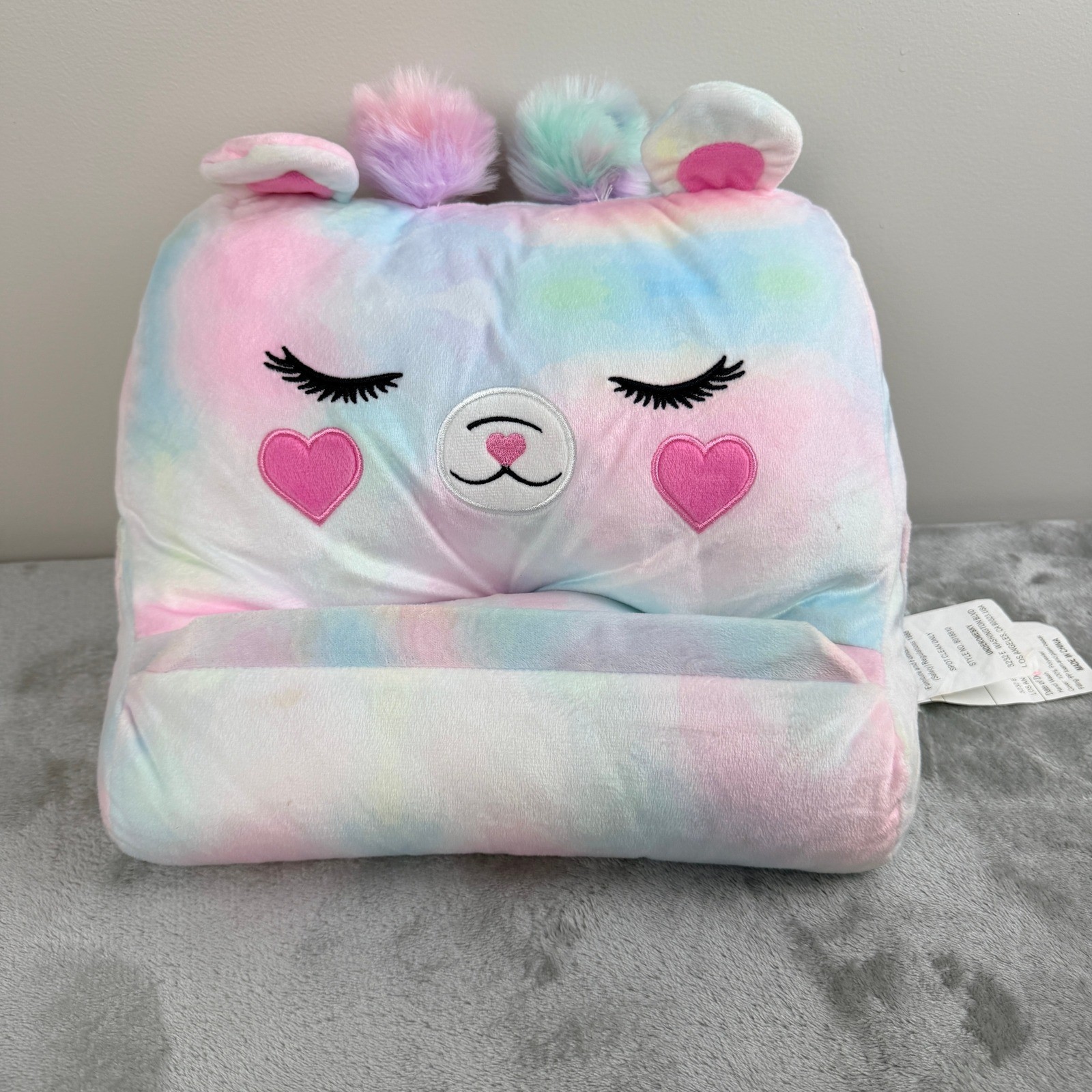 Under One Sky Llama Tablet Stand Plush Pillow Pastel Tie Dye Heart Eyes 8016810 gallery